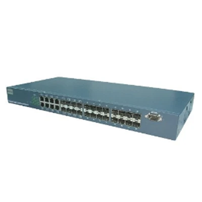 24 Port Gigabit SFP fiberswitch med højt antal porte